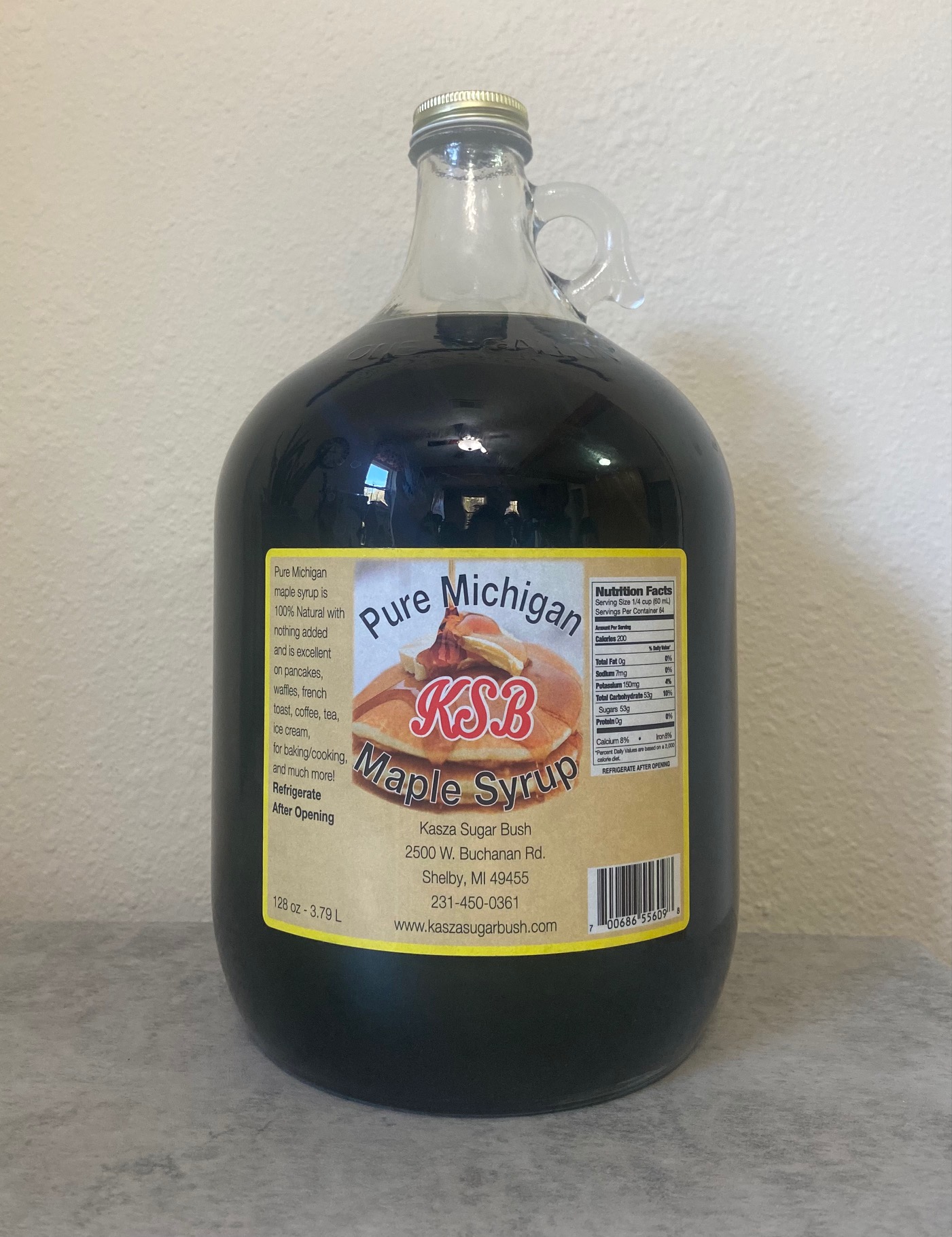 Pure Michigan Maple Syrup 128 Oz Willies Fruit And Cheese 8139