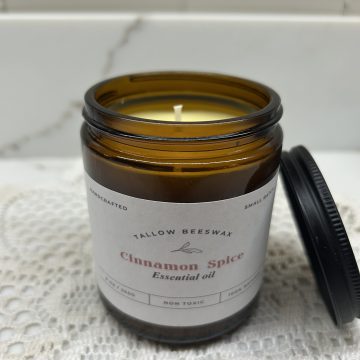 8 oz. Tallow Beeswax Candle - Cinnamon Spice